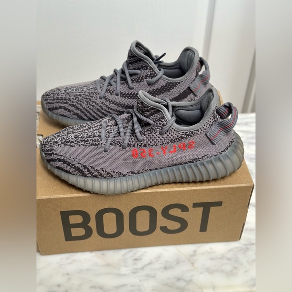 Authentic YEEZY Boost 350 V2 grey borang dgsorg AH2203 men US 6 female - Picture 10 of 15